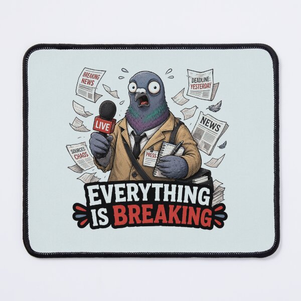 Item preview, Funny Journalist Gift Panicking Pigeon News Reporter Humor Shirt designed and sold by Gentlestate.
