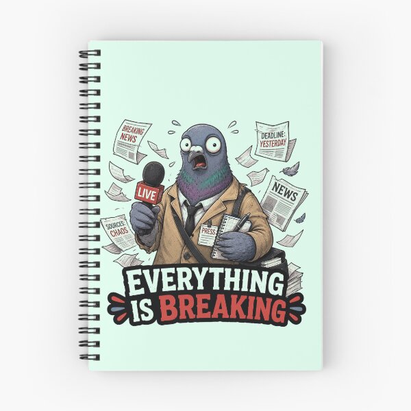 Item preview, Funny Journalist Gift Panicking Pigeon News Reporter Humor Shirt designed and sold by Gentlestate.