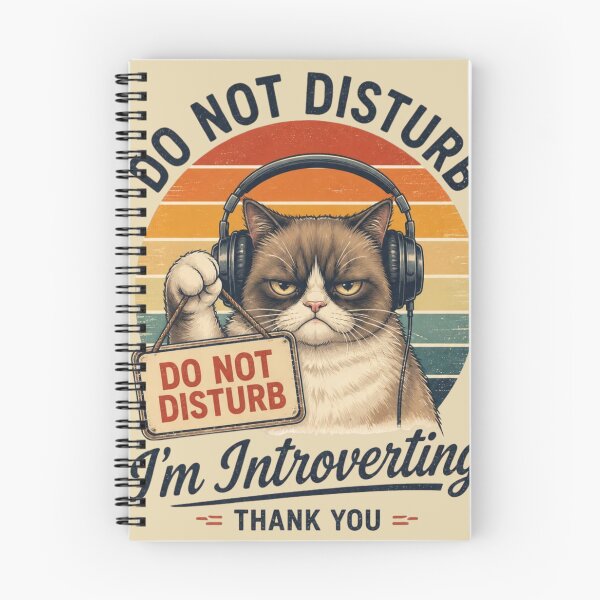 Item preview, Copy of Do Not Disturb I’m Introverting Cat Vintage Shirt | Funny Introvert Cat Lover Design designed and sold by Zenvique Art.