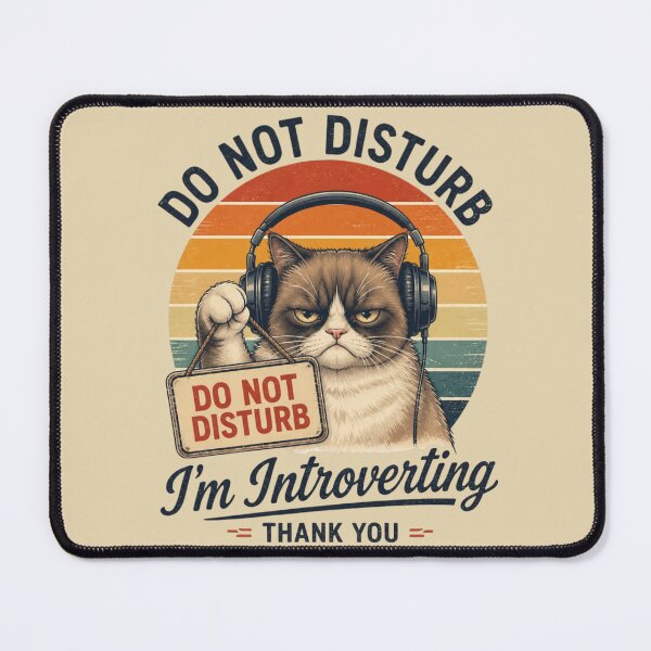 Item preview, Copy of Do Not Disturb I’m Introverting Cat Vintage Shirt | Funny Introvert Cat Lover Design designed and sold by Zenvique Art.