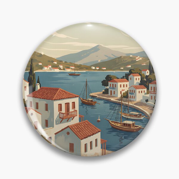 Item preview, Spetses Greece, Greek Island Vintage Travel Tourism designed and sold by TravelersGems.