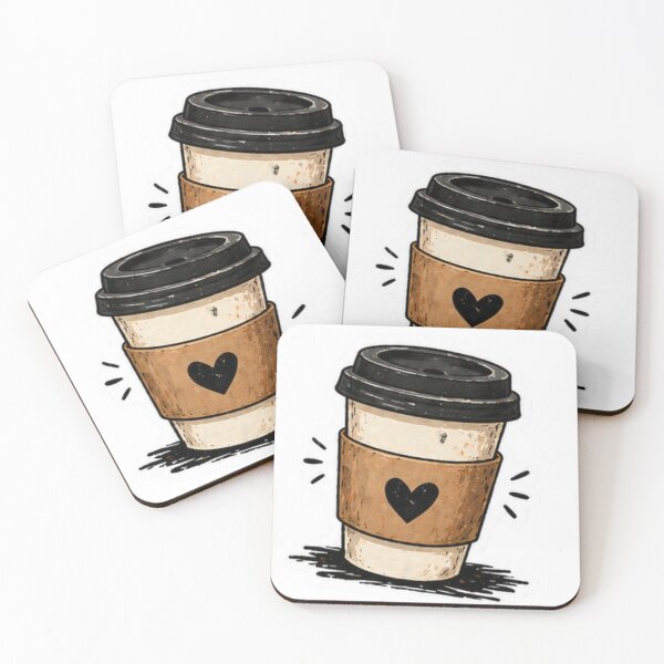 Item preview, Cute Coffee Cup Sticker | Cozy Coffee Lover Aesthetic designed and sold by WeirdSketcher.