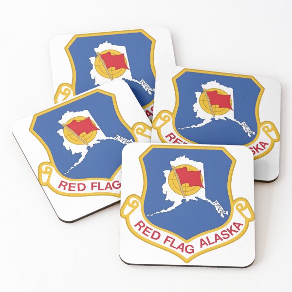 Item preview, Red Flag-Alaska Official Military Shield designed and sold by CharlieDesings.