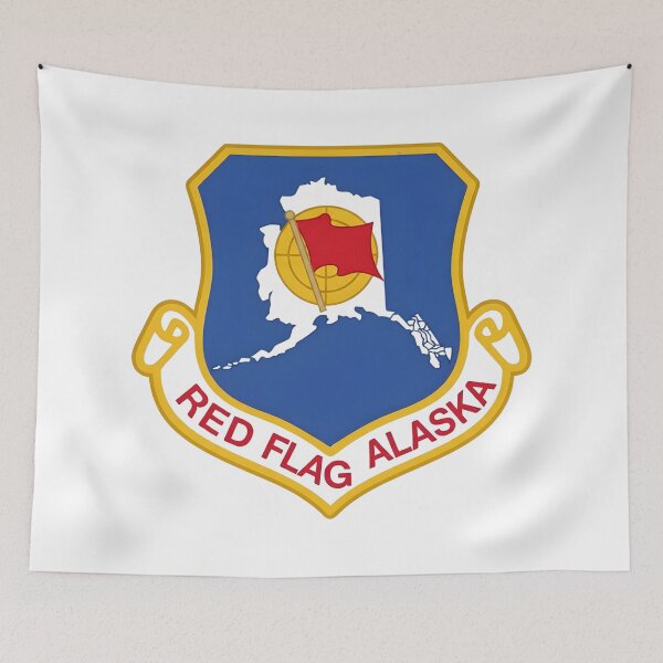 Item preview, Red Flag-Alaska Official Military Shield designed and sold by CharlieDesings.