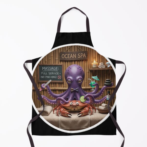 Item preview, Full Service Octopus Massage Funny Crab Spa Day designed and sold by SoftAuraStudi0.