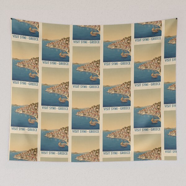 Item preview, Symi Greece, Greek Island Vintage Travel Tourism designed and sold by TravelersGems.