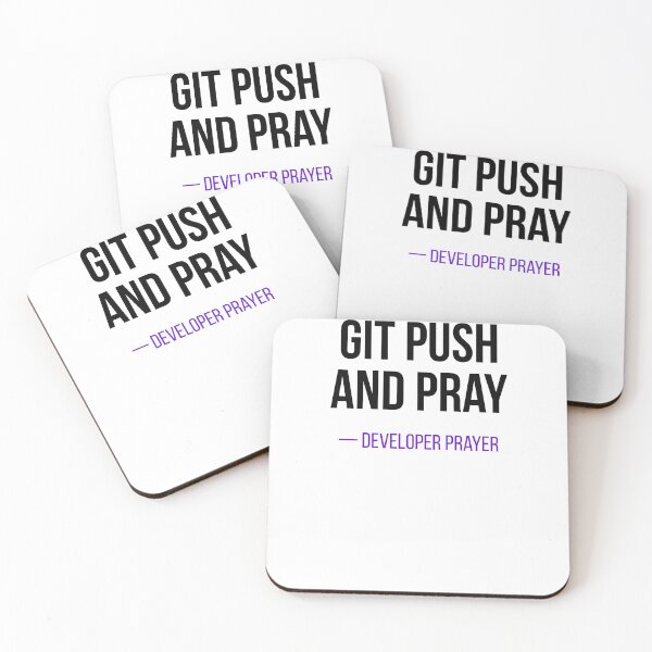 Item preview, Git Push And Pray Funny Developer Programmer Shirt designed and sold by CodeAndLaugh.