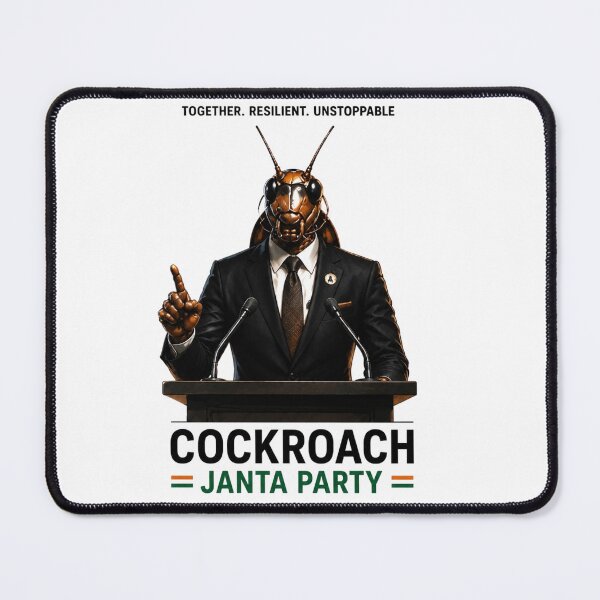 Item preview, Cockroach Janta Party Political Satire Funny Insect Meme designed and sold by ZenvyraLab.
