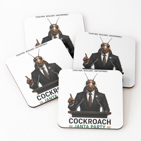 Item preview, Cockroach Janta Party Political Satire Funny Insect Meme designed and sold by ZenvyraLab.