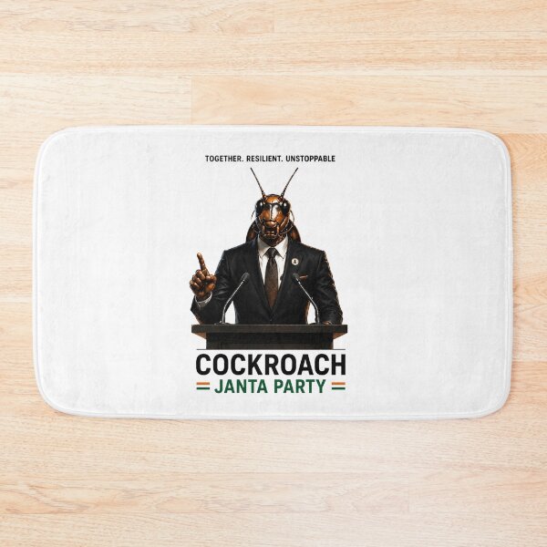 Item preview, Cockroach Janta Party Political Satire Funny Insect Meme designed and sold by ZenvyraLab.