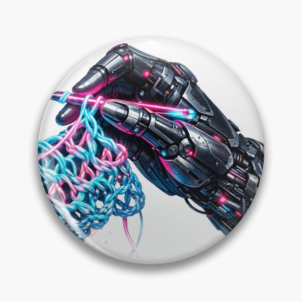 Item preview, Cyberpunk Bionic Arm Crocheting Neon Fiber Optics designed and sold by Retro Mood Co.