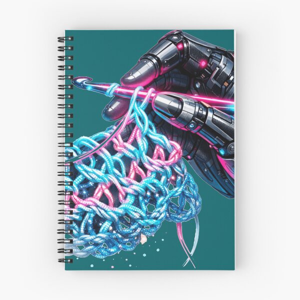 Item preview, Cyberpunk Bionic Arm Crocheting Neon Fiber Optics designed and sold by Retro Mood Co.
