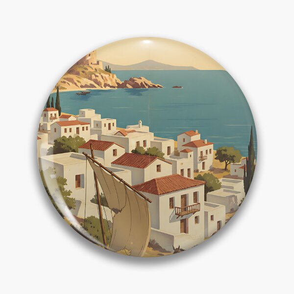 Item preview, Thasos Greece, Greek Island Vintage Travel Tourism designed and sold by TravelersGems.