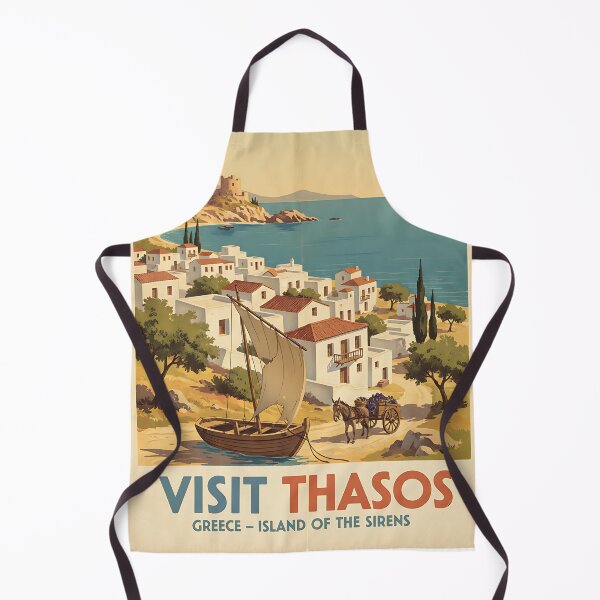 Item preview, Thasos Greece, Greek Island Vintage Travel Tourism designed and sold by TravelersGems.