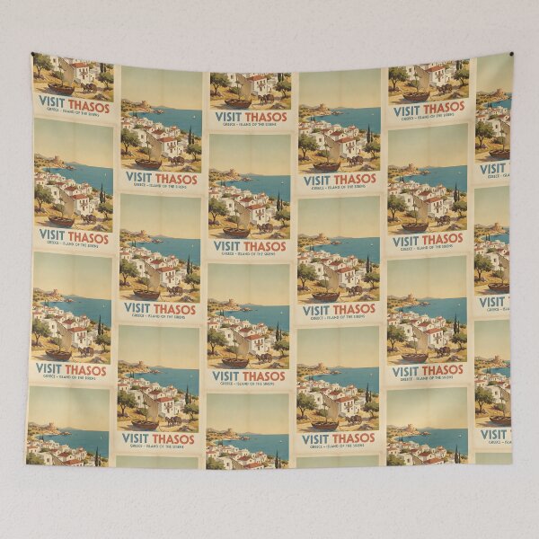 Item preview, Thasos Greece, Greek Island Vintage Travel Tourism designed and sold by TravelersGems.