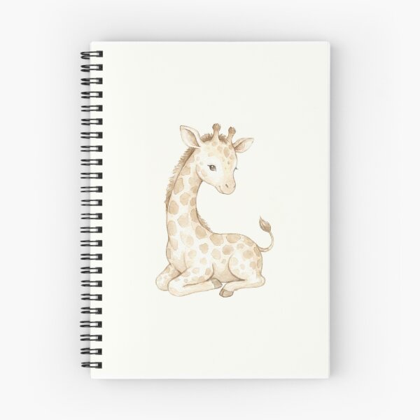 Item preview, Cute Sitting Baby Giraffe Watercolor Illustration designed and sold by drhett09.