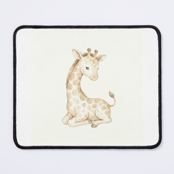 Item preview, Cute Sitting Baby Giraffe Watercolor Illustration designed and sold by drhett09.