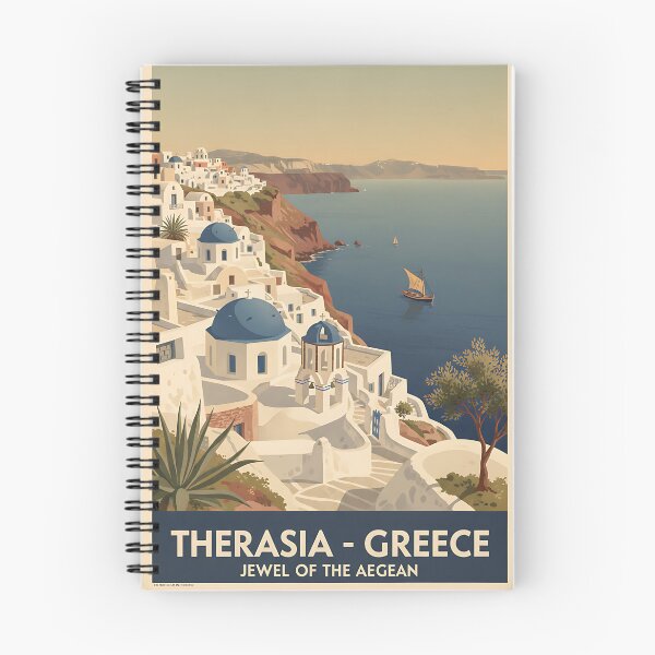 Item preview, Therasia Greece, Greek Island Vintage Travel Tourism designed and sold by TravelersGems.