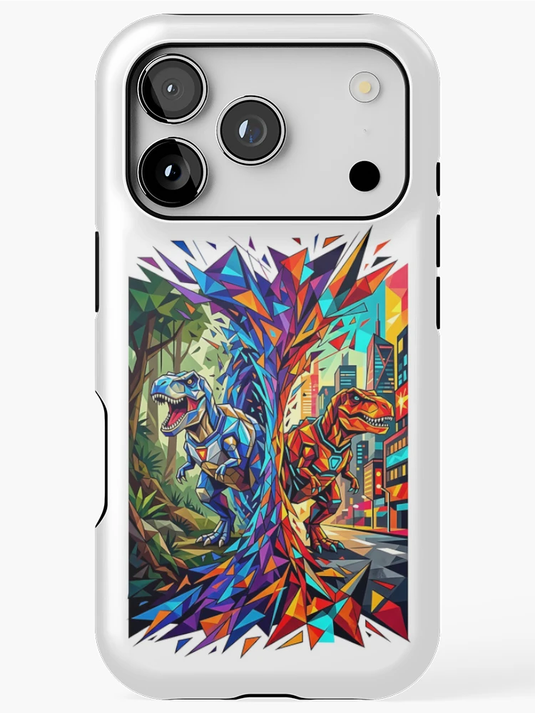 Thumbnail 1 of 4, iPhone Case, Two T-Rex designed and sold by PP&RAINBOW SHOP.