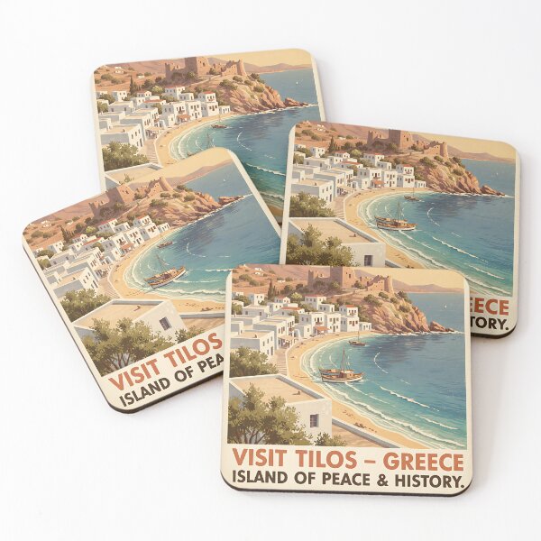 Item preview, Tilos Greece, Greek Island Vintage Travel Tourism designed and sold by TravelersGems.