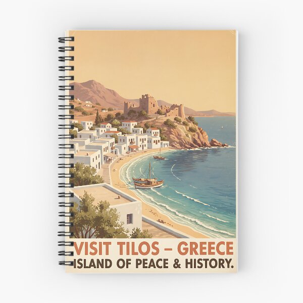 Item preview, Tilos Greece, Greek Island Vintage Travel Tourism designed and sold by TravelersGems.