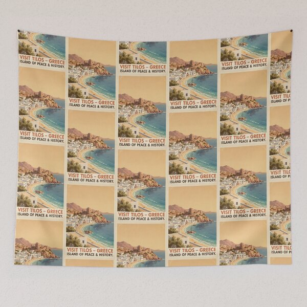 Item preview, Tilos Greece, Greek Island Vintage Travel Tourism designed and sold by TravelersGems.