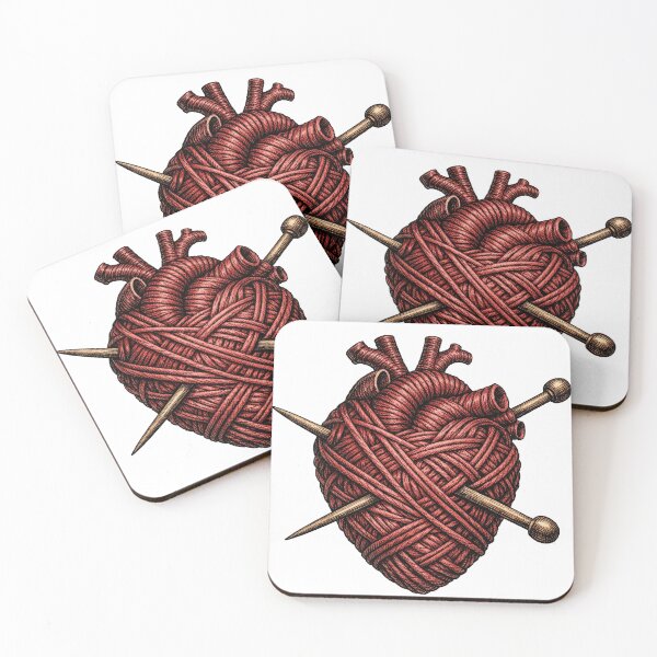 Item preview, Anatomical Heart Made Of Yarn Gothic Fiber Artist designed and sold by Retro Mood Co.