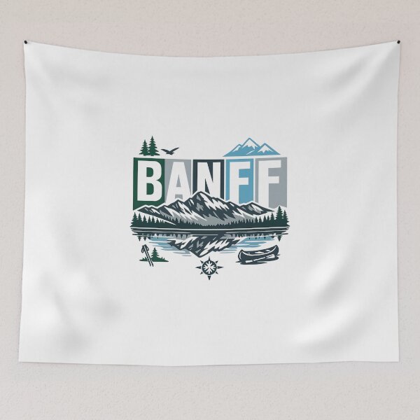 Item preview, Banff Retro Vintage Travel Shirt designed and sold by SJarts Creative Studio.
