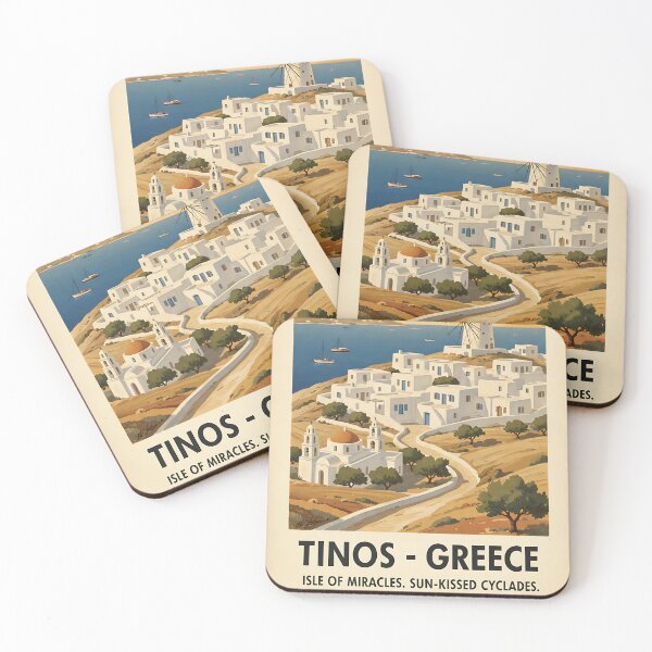 Item preview, Tinos Greece, Greek Island Vintage Travel Tourism designed and sold by TravelersGems.