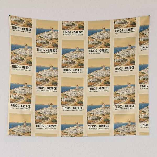 Item preview, Tinos Greece, Greek Island Vintage Travel Tourism designed and sold by TravelersGems.