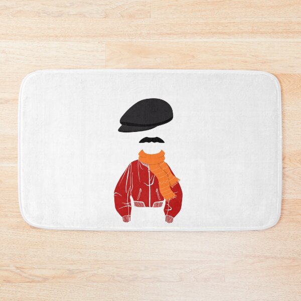 Item preview, Trendy Red Bomber Jacket and Orange Scarf Line Art Illustration for Street Style Apparel designed and sold by Atlasoloji.