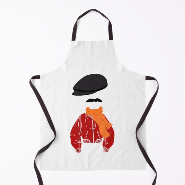 Item preview, Trendy Red Bomber Jacket and Orange Scarf Line Art Illustration for Street Style Apparel designed and sold by Atlasoloji.
