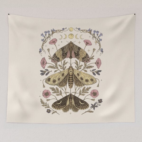 Item preview, Vintage, Moth Moon, Washed Boho Gothic Nature  designed and sold by toongstudio.