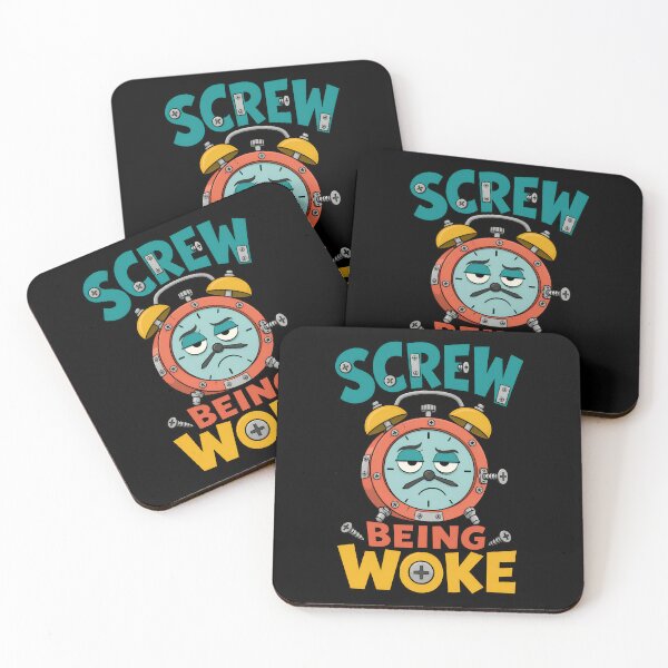 Item preview, Screw Being Woke Funny Alarm Clock Quote designed and sold by TeeTimeTreasure.