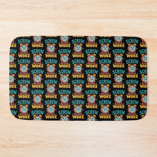 Item preview, Screw Being Woke Funny Alarm Clock Quote designed and sold by TeeTimeTreasure.