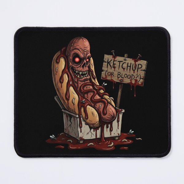 Item preview, Creepy Hot Dog — Terrifying Cartoon-Style Hot Dog designed and sold by David Mateo ArtWorks.