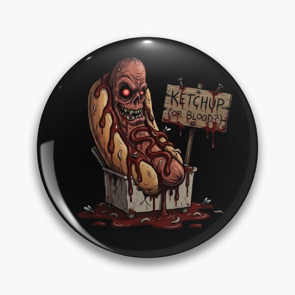 Item preview, Creepy Hot Dog — Terrifying Cartoon-Style Hot Dog designed and sold by David Mateo ArtWorks.