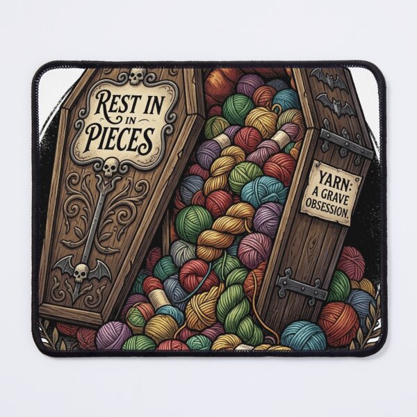 Item preview, My Yarn Stash Will Outlive Me Gothic Coffin designed and sold by Retro Mood Co.
