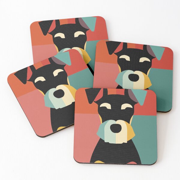 Item preview, Colorful Geometric schnauzer Portrait designed and sold by lautir.