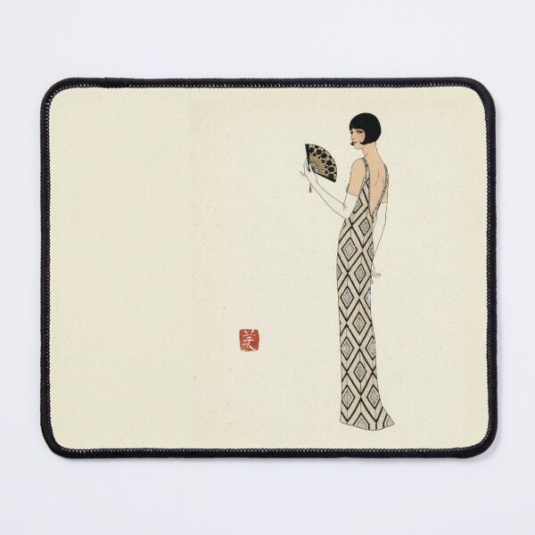 Item preview, Art Deco Flapper Woman in Geometric Dress designed and sold by goldcov.