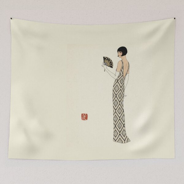 Item preview, Art Deco Flapper Woman in Geometric Dress designed and sold by goldcov.