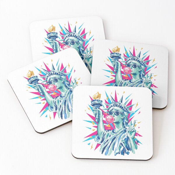 Item preview, Preppy Statue of Liberty Blowing Bubble Gum, 4th of July designed and sold by toongstudio.