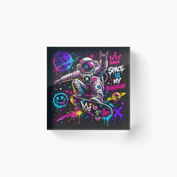 Item preview, Astro Skater Graffiti Shirt | Space Streetwear Art designed and sold by JustResultsCo.