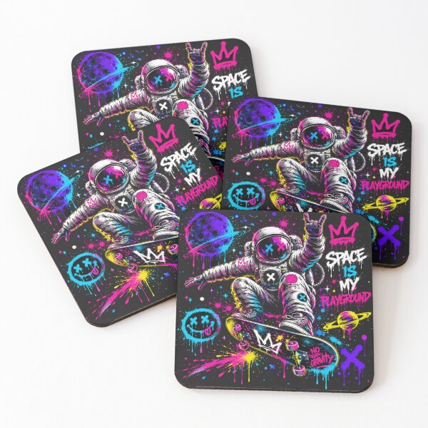 Item preview, Astro Skater Graffiti Shirt | Space Streetwear Art designed and sold by Golden Era Studio.