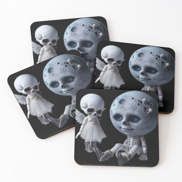 Item preview, Cracked Moon Child & Little Skull Angel designed and sold by LujziWorld.