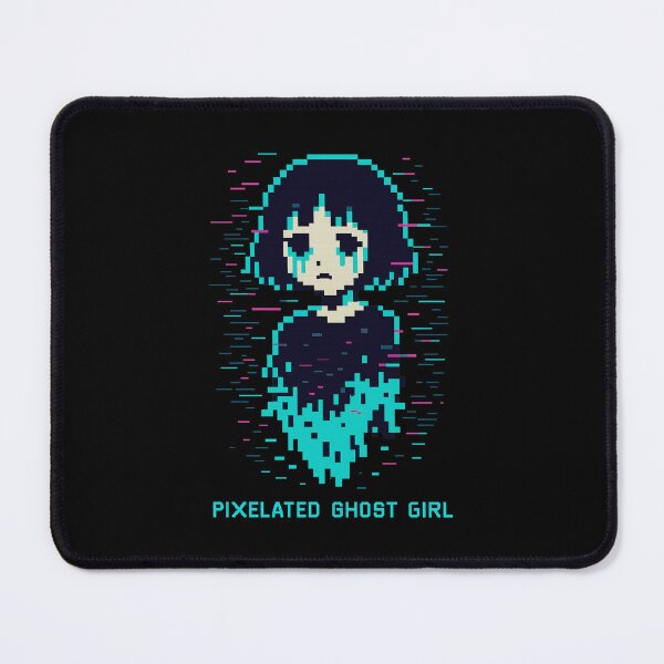 Item preview, Pixelated Ghost Girl – Neon Glitch Spirit Fragment designed and sold by JupiterGlitchEmpire.