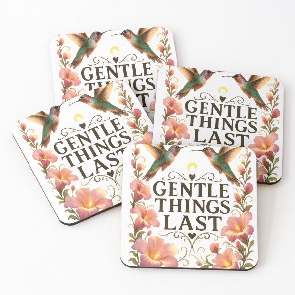 Item preview, Gentle Things Last, Romantic Hummingbird Aesthetic Design designed and sold by JagrDesigns.