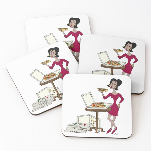 Item preview, Italian Waistline – Funny Pizza Diet Girl Surreal Art designed and sold by MyxaART.