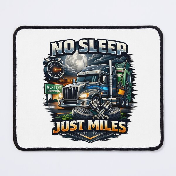 Item preview, No Sleep Just Miles Funny Badass Trucker Driving Quote designed and sold by zelvoc-wear.