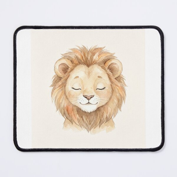 Item preview, Cute Smiling Baby Lion Watercolor Illustration designed and sold by drhett09.